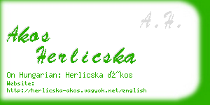 akos herlicska business card